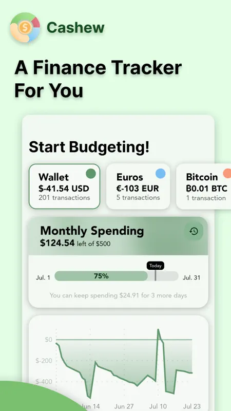 Cashew—Expense Budget Tracker screenshot 1 of 6