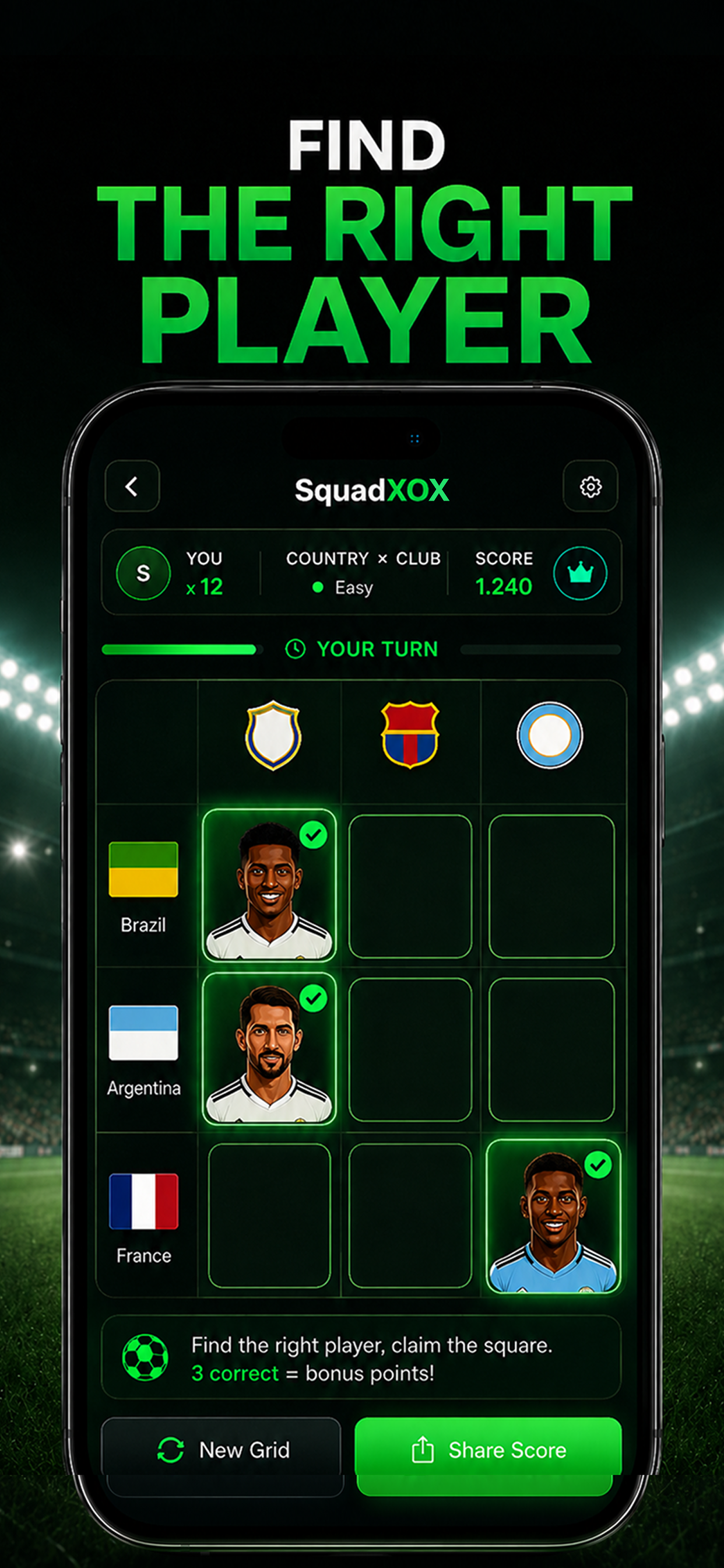 SquadXOX: Football Grid Quiz screenshot 2