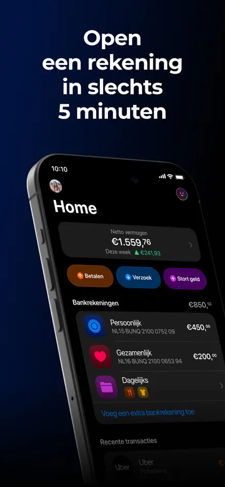 Bunq app screenshot 1