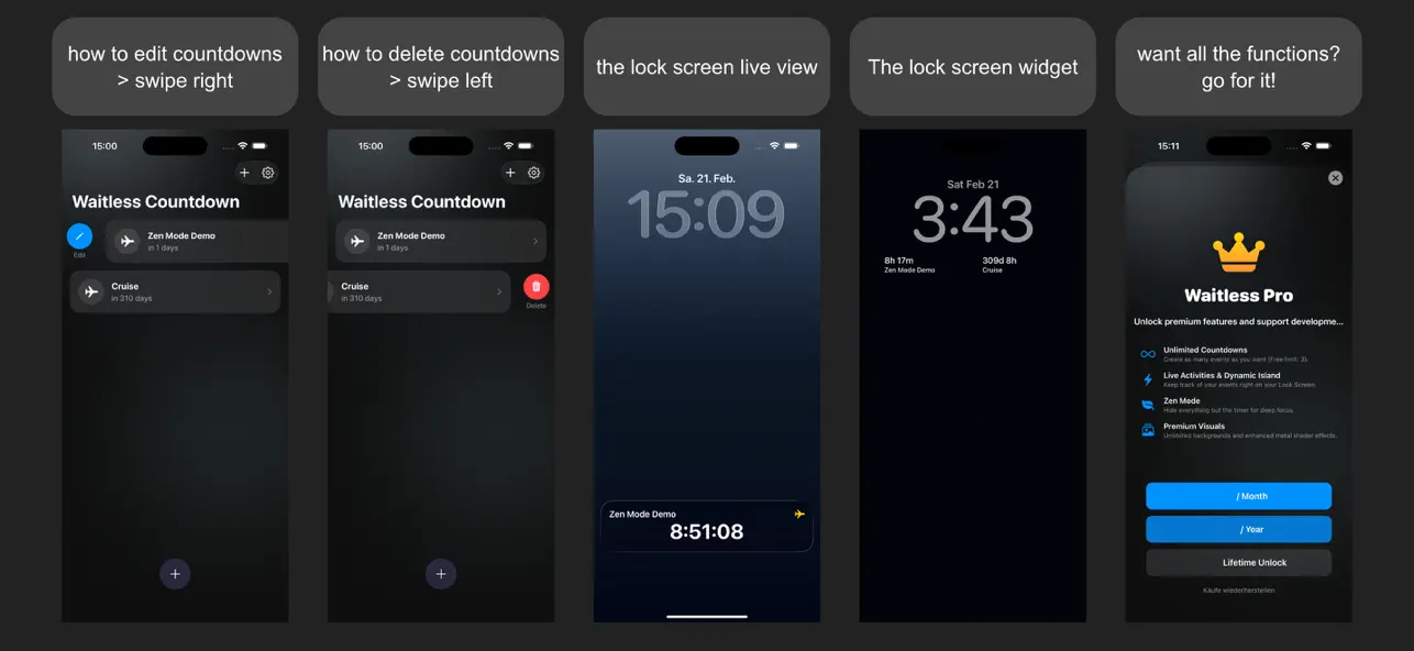 #4. Waitless Countdown (iOS) Oleh: Steffen Waskowsky