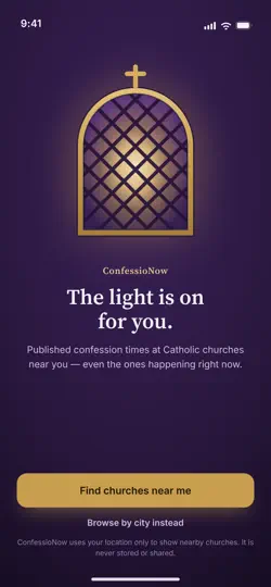 Скриншот ConfessioNow на iPhone 1