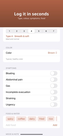 Throne: Gut & Stool Log Screenshot 3 of 4