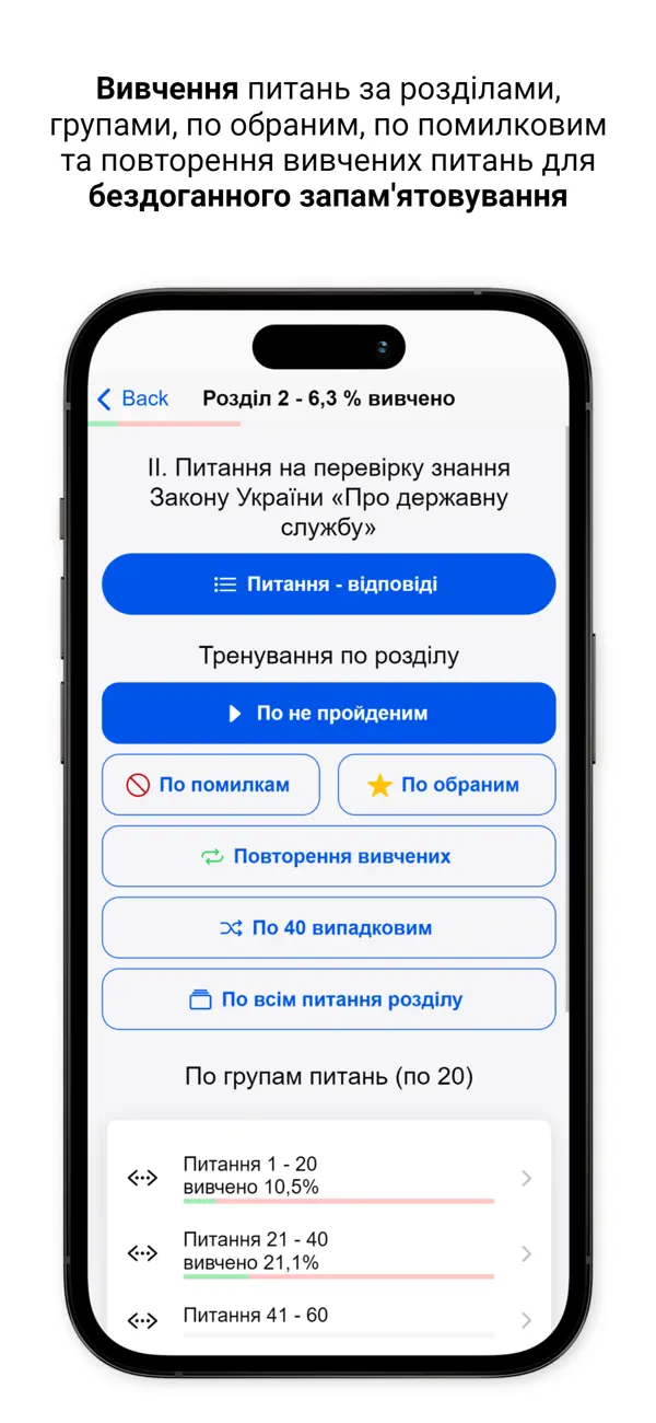 Screenshot #2 pour Тести на державну службу