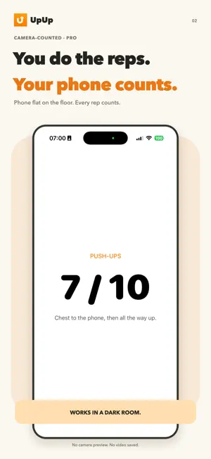 UpUp: Push-up Alarm Clock screenshot 2