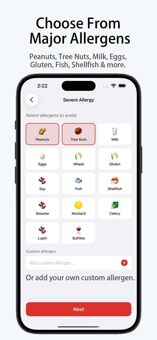 Screenshot #2 pour Allergy Info Card