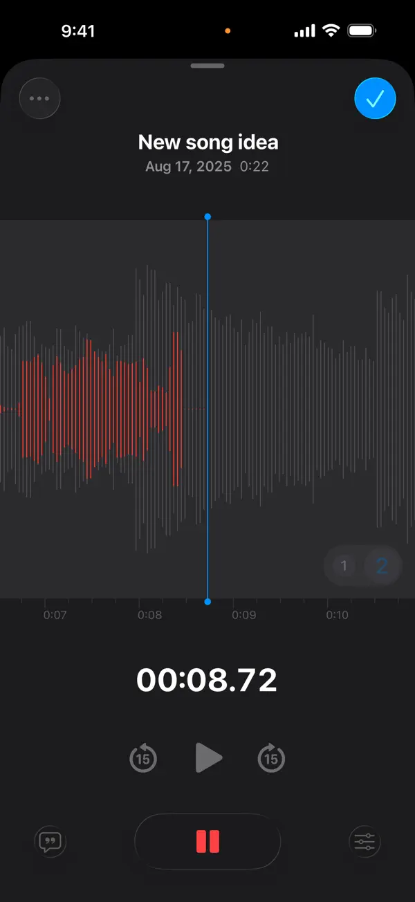 Sprachmemos iPhone App Screenshot 2 – Dienstprogramme