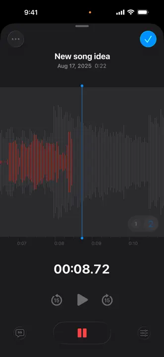 Voice Memos: Screenshot 2 von 6