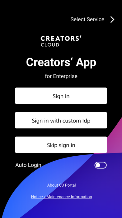 Sony | Creators' App for ENT Screenshot