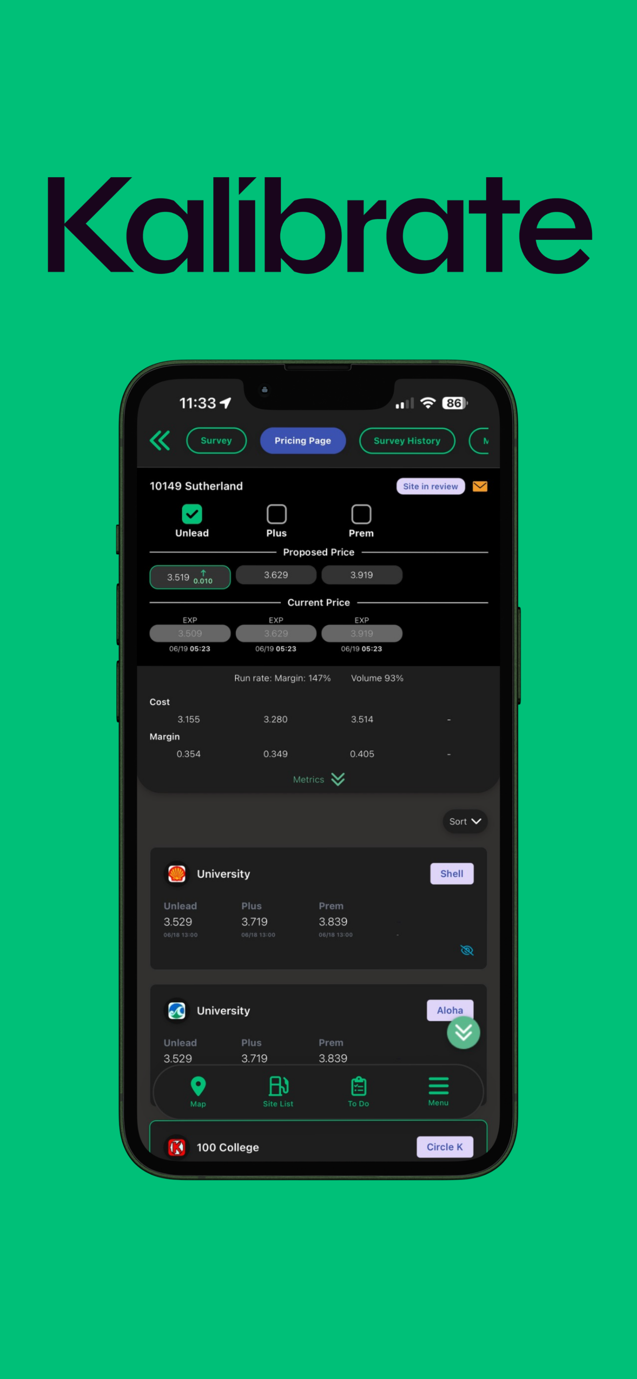 Kalibrate Pricing Mobile screenshot 6