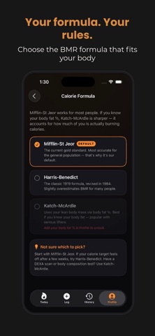 TDEE Calculator: LoadFuel iPhone screenshot