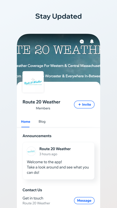 Route 20 Weather Screenshot
