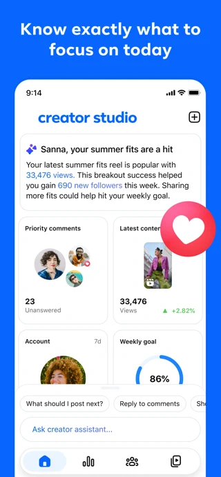Facebook Creator Studio App Store search result