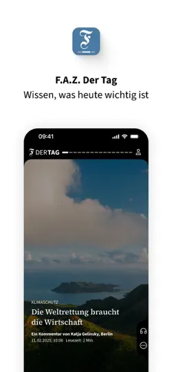 Screenshot von F.A.Z. Der Tag - Nachrichten auf dem iPhone 1