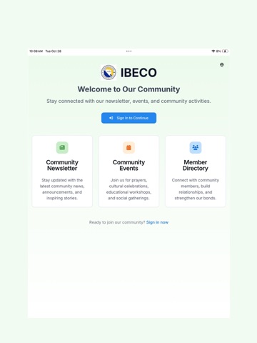 IBECO iPad screenshot