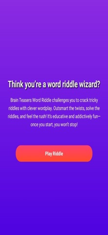Brain Teasers Riddle Game Screenshot 1 of 4