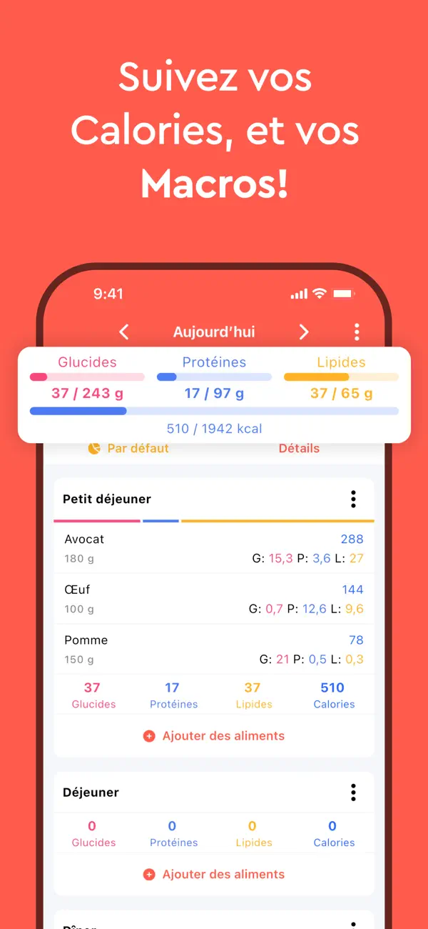 Screenshot #1 pour Macros - Compteur de Calories