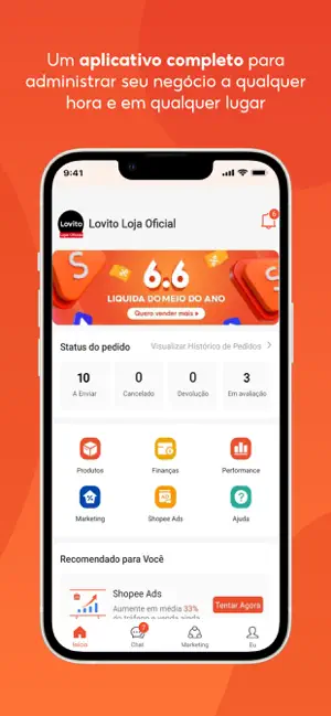 Shopee Vendedor iPhone screenshot 1