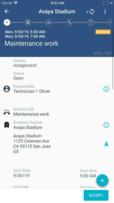 SAP Field Service Management Screenshot