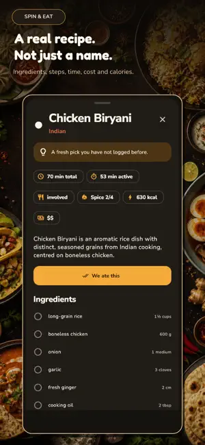 Spin & Eat: What to Eat Wheel screenshot 2
