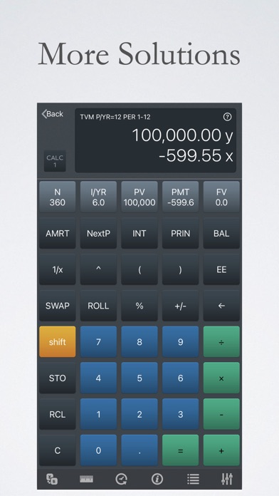 CALC 1 Financial Calculator Screenshot