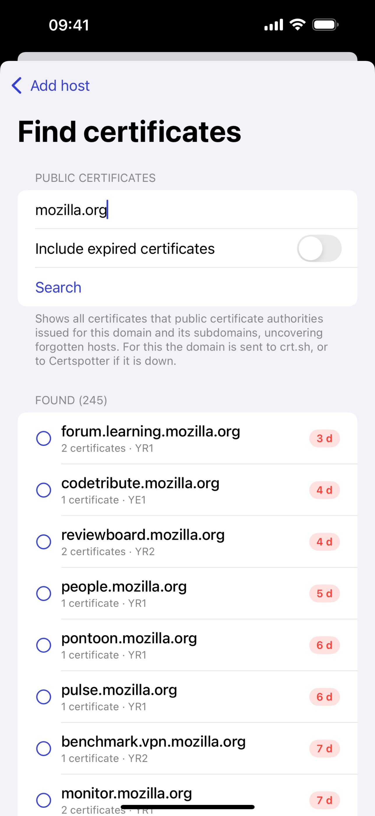 Screenshot 3 of NotAfter: TLS Monitor