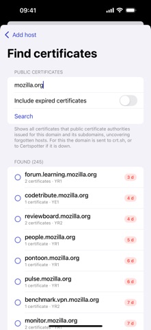 NotAfter: TLS Monitor screenshot 3