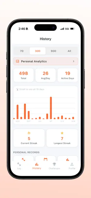 Official Pushup Tracker screenshot 2