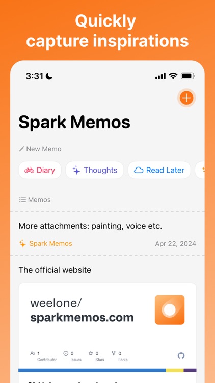 Spark Memos - Capture ideas