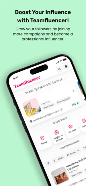 Teamfluencer iPhone screenshot 6