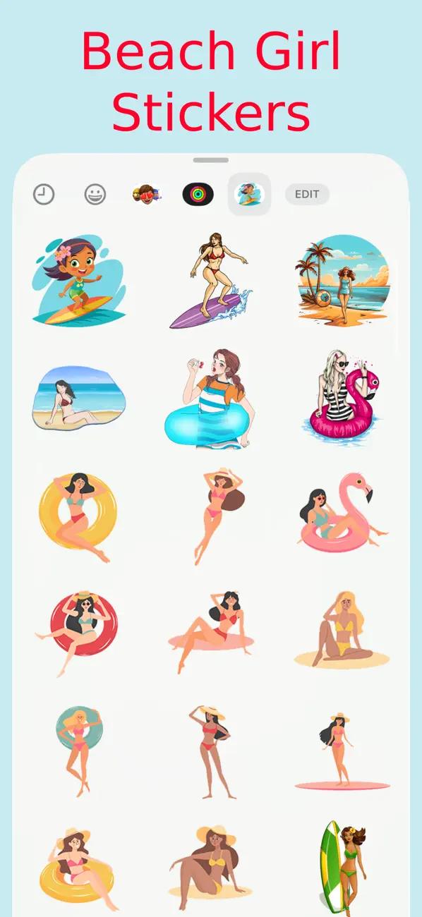 Screenshot #2 pour Beach Girl Stickers