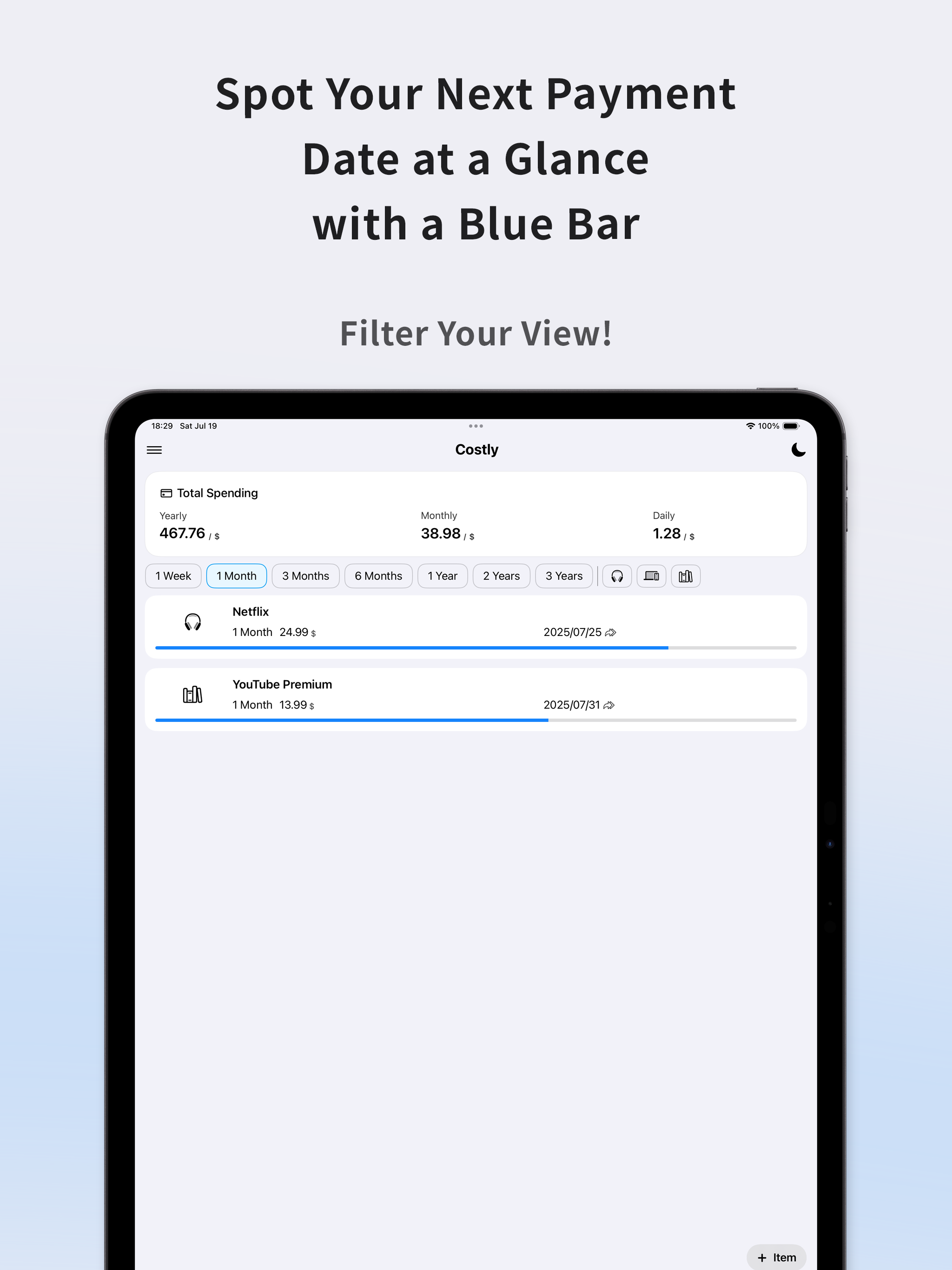 Costly : Subscription Tracker