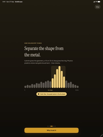 GoldScope AI iPad screenshot