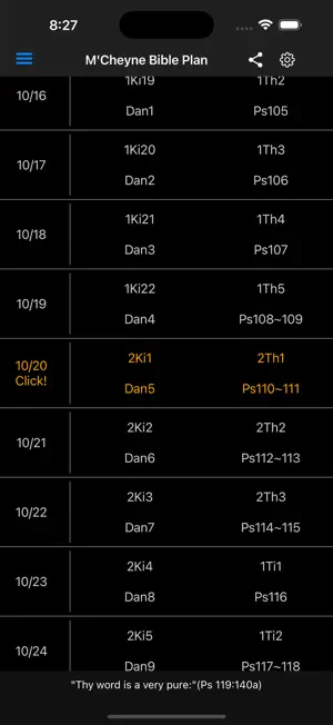 M'Cheyne Bible screenshot 1