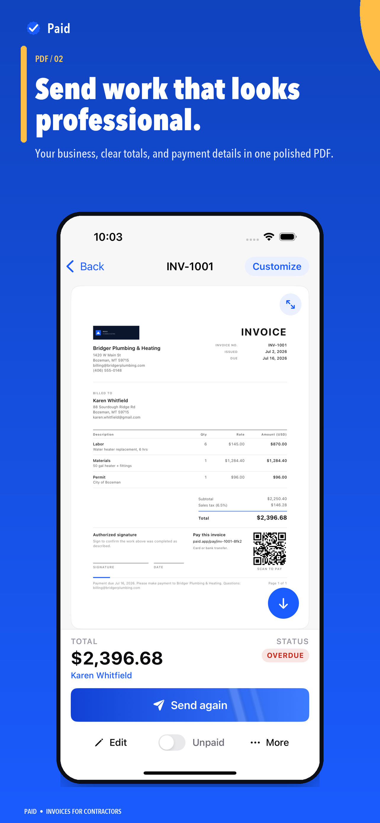 Paid: Invoices & Estimates screenshot 2