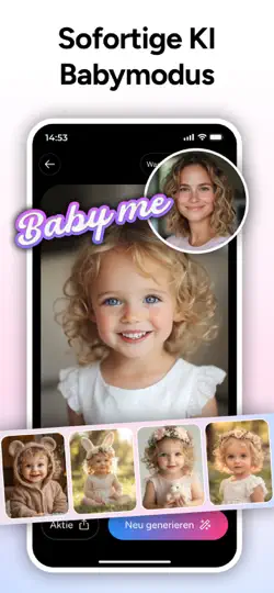 Screenshot von AI Baby Generator - TinyFaces auf dem iPhone 4