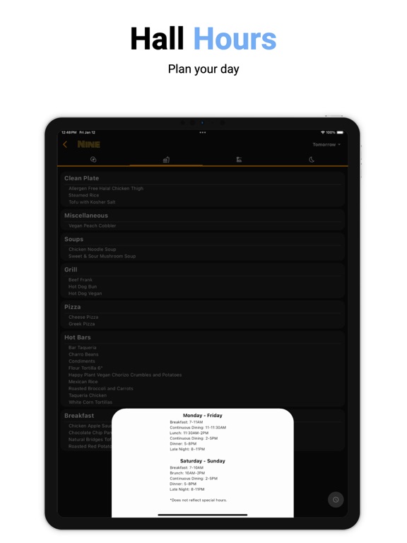 UCSC Menu iPad screenshot 3 - Food & Drink app