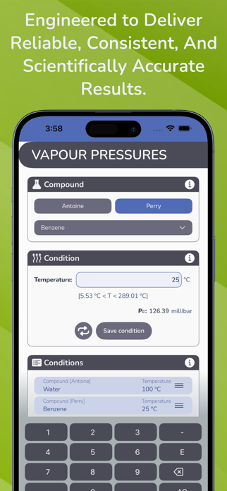 Vapour Pressures Screenshot 4 of 10