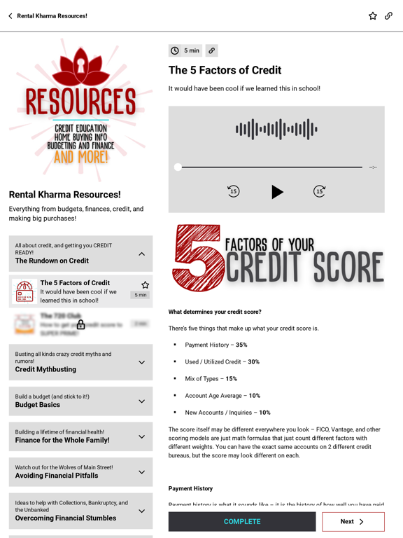 Rental Kharma iPad screenshot 2 - Finance app