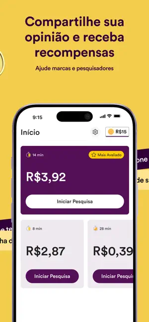 Golden Survey: Ganhar Dinheiro iPhone screenshot 2