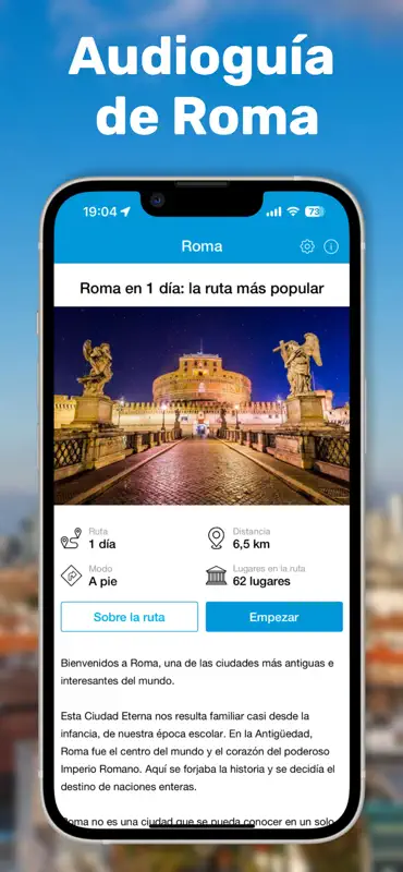 ROMA: Audioguía · Ruta · Mapa screenshot 1 of 5