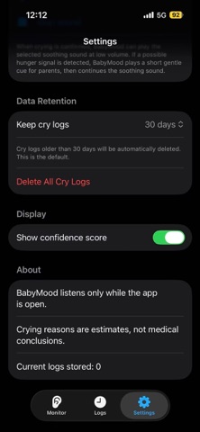 BabyMoodMonitor Screenshot 5 of 6