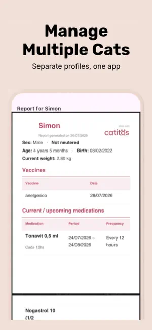 Catitos: Cat Health Tracker screenshot 4
