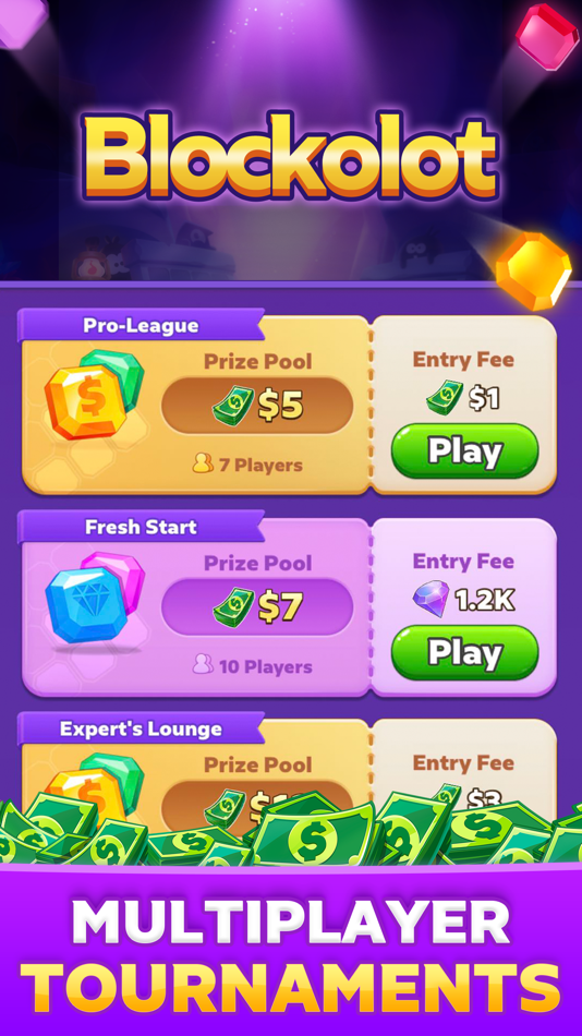 #6. Blockolot:Win Real Cash (iOS) Bởi: Aviagames Inc.