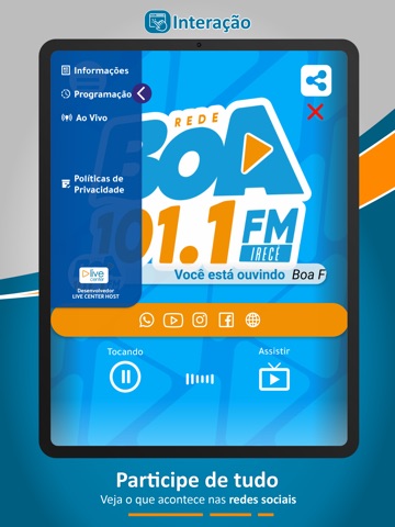 Rádio Boa FM Irecê iPad screenshot