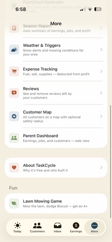 TaskCycle screenshot