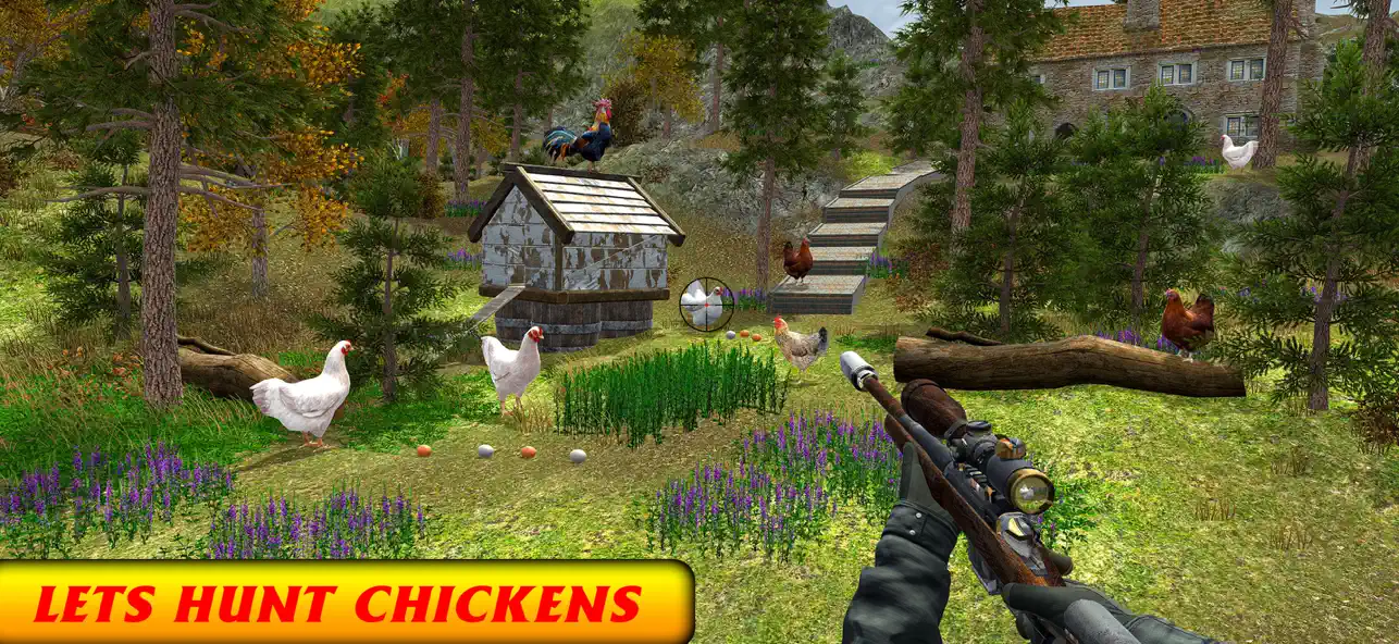 Screenshot #2 pour Sniper de chasse au poulet 3D