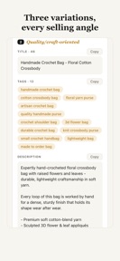 OptiTag: Listing Tags for Etsy screenshot