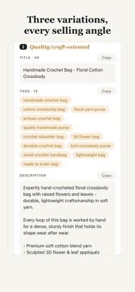 OptiTag: Listing Tags for Etsy screenshot 3