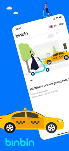 BinBin: Taxi & Scooter iPhone screenshot 1