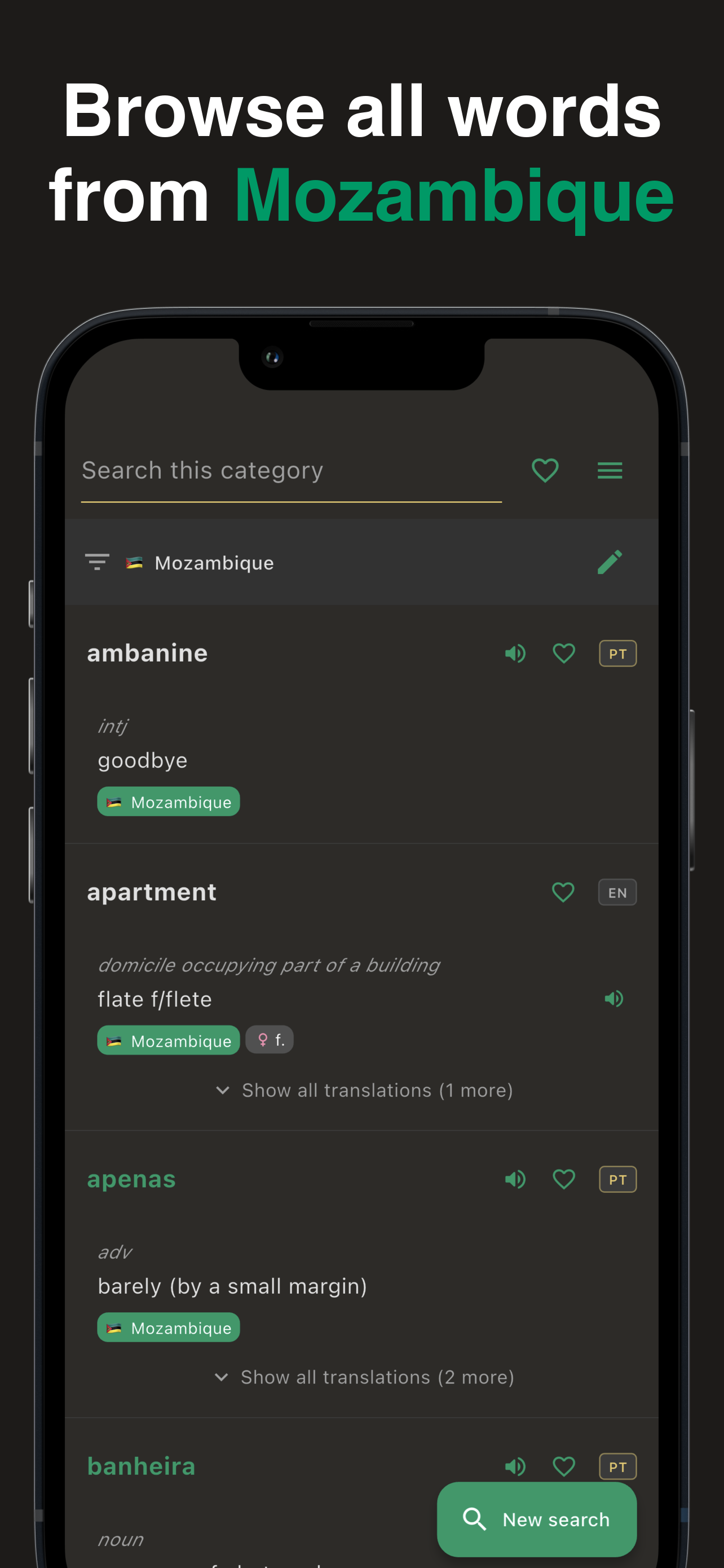 Maputo: Mozambican Dictionary screenshot 3